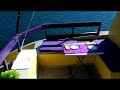 Skoota28 power catamaran walkround interior and deck