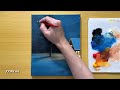 Painting a Snowy Winter Night / Acrylic Painting for Beginners