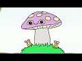 How to Draw a Cartoon Mushroom / From the Disney Movie 