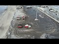 Raw video of the biggest snow dump site in Montreal/Truck Accident/Canada🇨🇦❄️【No music/No subtitle】