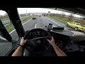 4K POV Truck Driving Mercedes Actros | Windy Day in Nederland
