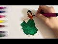 Dress Up Barbie and Barbie Characters Coloring with Sticker Book | painting and drawing for kids |