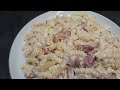 Fried Ham Pasta / Sült sonkás tészta