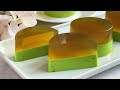 Pandan Gula Melaka Agar agar | Agar agar Recipes 班兰马六甲燕菜糕