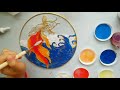 Cloisonné painting, sand art, KOI