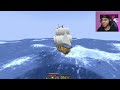 Survive The Cruise Ship CRASH on Desert Island in Minecraft !