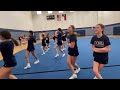 High school cheer tryout practice