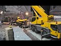 RC Liebherr LTM 1055 Lift The 25t Track Crane  On The Trailer