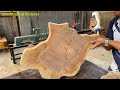 Woodworking Masterpiece With Strange Tree Stump // A Sturdy Wooden Table For The Garden To Look New