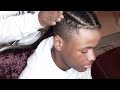 Men braids on 3 inches of 4C Hair | braiding short hair