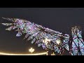 giant replica of an Eagle made of hundreds of tiny colored lights#Dubai