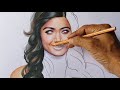 Rashmika Mandana Color Pencil Drawing Video | How To Draw | Live Art Chennai