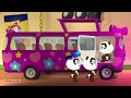 Learn Colors with Bus Paint Finger Family Nursery Rhymes