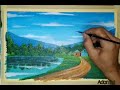 acrylic landscape painting//for beginners