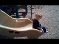 Climbing the big slide