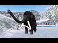 Five Black Mammoths Vs Zombie Elephants Fight on Snow Attack Baby Mammoth Saved by Mammoth Elephant