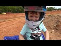 Kid Riding his Brand New ATV at Construction Site with Tractors | ATVs for Kids