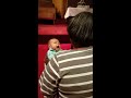 Baby sings at church - Adorable