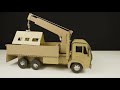 Amazing Control Remote RC Crane Truck from Cardboard