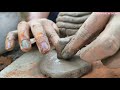 PRIMITIVE POTTERY Making with NATURAL CLAY | Without A Kiln - Pit Fire - 6 DAYS Bushcraft Adventure
