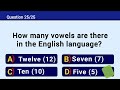 25 General Knowledge Questions! | How Good Is Your General Knowledge #chapter41