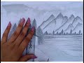 Beautiful village scenery drawing with pencil step by step || pencil drawing for beginners ||