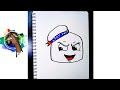 How To Draw Stay Puft Marshmallow Man | Ghostbusters