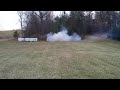 Slow motion binary target explosion