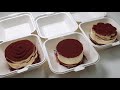 (SUB)🎁선물하기 딱! 좋은 초간단 노오븐☕️미니 티라미수 도시락 케이크 만들기☕️│Mini Tiramisu Recipe