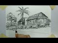 Broken House And Tree Drawing Tutorial Using Charcoal Pencil