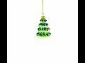 Frosty Snow-Covered Tree Glass Christmas Ornament (AA-004)
