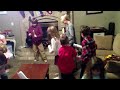 Kids sharing Christmas crackers