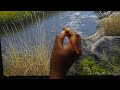 Painting a Realistic River With Oil Paint. Time Lapse
