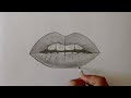 How to Draw Lips and Teeth by Pencil Step by Step