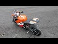 2018 Venom x15 Repsol Limited Edition 90cc Super Pocket Bike: First Start Up Right Out Of The Box