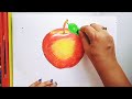 how to draw an apple drawing/apple drawing easy step by step /colouring Apple drawing