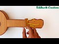 how to make guitar , how to make guitar from cardboard , diy functional rubberband toy making