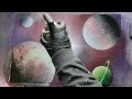4 Planet Spray Paint Art, Beginner Tutorial!
