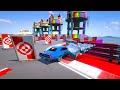 CARROS DO HOMEM ARANHA Corrida Desafio, MEGA GODZILLA Rampa SUPER HERÓI Car Racing - GTA GAMING