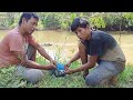 STRIKE BERTUBI-TUBI DI SUNGAI HUTAN TUA, COOKING MUKBANG PEPES IKAN BUMBU KUNING