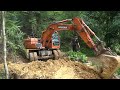 Large Excavator Working Meet Many Crab // Catch A Lot Of Crab Use Excavator