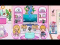 BARBIE KEN with Twins Small BIG Family House Pink Cute 💖 TOCA BOCA House Ideas | Toca Life World