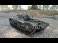 Tongde 1/16 RC Churchill tank driving around GuP St. Gloriana style | RC Senshado