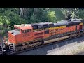 Railfanning around Marshall pass, WA! BNSF 1063 and a horn show!