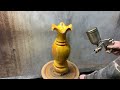 Excellent woodturning skills || turn burnt wood || I pushed my lathe to the Special limit