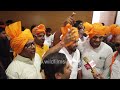 Modi supporters sing Hanuman Chalisa on Elections 2024 verdict day at BJP Party office in New Delhi