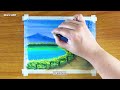 Easy Oil Pastel Nature Landscape Painting for beginners | Oil Pastel Drawing