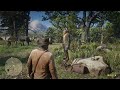 Red Dead Redemption 2 Glitches: Hosea cleaning an invisible gun with his mind