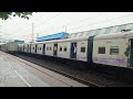 Express Train & Local Train Furiously Honking Moving Out Railway Station