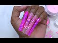 3XL PINK GLITTER HEART VALENTINES NAILS 💗 | 2CUTESUPPLY NEW FAIRYTALE ACRYLIC COLLECTION